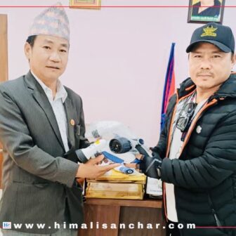 मेयर साम्पाङलाई जापानबाट आयो पानी हाल्ने विशेष नोजल