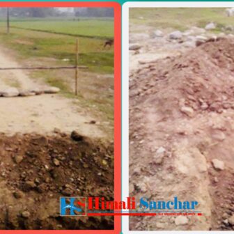 दौलतपुर धिमधिमेको प्रगतिशील माबिको बाटो सुस्त गतिमा निर्माण, स्थानीयले बाटो खनेर विरोध
