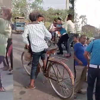 मोटरसाइकल पल्टिएर घाइते भएकालाई उठाउन जाँदा उल्टै कुटिए ट्राफिक प्रहरी