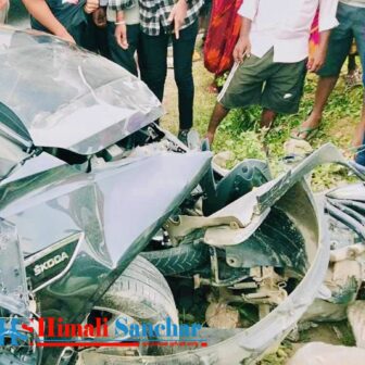 इलाका प्रशासन कार्यालय रंगेलीका कर्मचारी मोटरसाईकल दुर्घटना घाइते