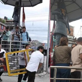 राष्ट्रनिर्माताको सालिकमाथि राजनीति: पृथ्वी चोकमा बारम्बार बितण्डा