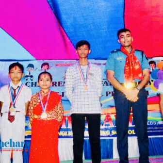 मोरङको मिनिल्याण्ड बोर्डिङ स्कुलले मनायो बाल दिवससंगै फादर्स डे