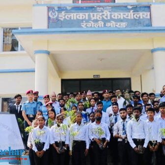 मोरङको रंगेलीमा “प्रहरी सँग बिधार्थी” कार्यक्रम सम्पन्न