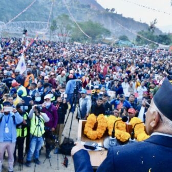 नेकपा एमालेको संकल्प यात्रा कोशी प्रदेश प्रवेश गऱ्यो