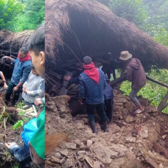रोल्पामा पहिरोमा परी एकै घरका २ जनाको मृत्यु