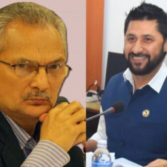 रवि लामिछानेलाई भेट्न कास्की प्रहरीको हिरासतमा पुगे बाबुराम भट्टराई