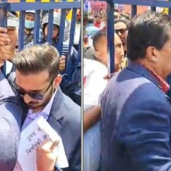 एन्फाको साधारणसभामा प्रवेश नपाएपछि पूर्वअध्यक्ष गणेश थापा आक्रोशित, गेटमै विरोध