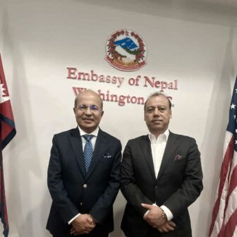 एनआरएनएका अध्यक्ष श्रेष्ठलाई अमेरिकास्थित नेपाली दूतावासमा स्वागत