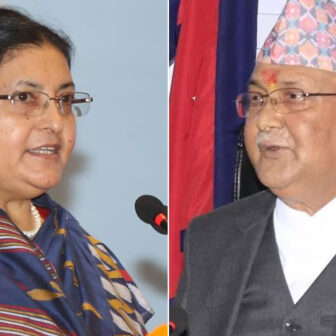 गण्डकी एमालेभित्र विद्या भण्डारीप्रति मतभेद, ओलीको काँध थाप्ने रणनीति?