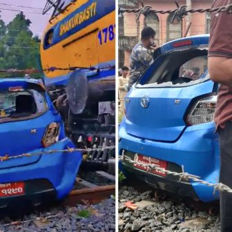 जनकपुरको थापाचोकमा रेल र कार ठोक्किँदा मानवीय क्षति भएन