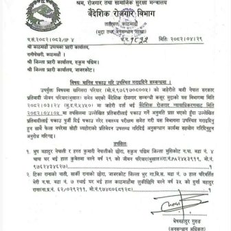 मानव बेचबिखन ओसारपसार मुद्दामा कुवेतमा कार्यरत जीवनसँगै दुर्गाविरूद्ध पक्राउ पुर्जी