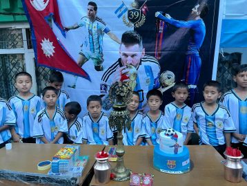 विश्व विश्वका जादुगर मेस्सीको जन्म समाज सेवा सञ्चालन मनाइयो