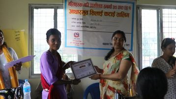 रंगेलीमा ३५० घण्टे आधारभूत सिलाई–कटाई तालिम सम्पन्न, महिलाले मागे उन्नत तालिम र निःशुल्क सिलाई मेसिन